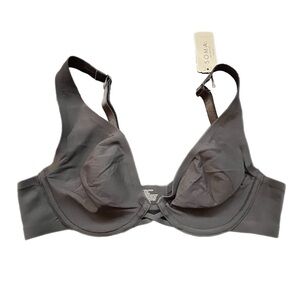 NEW SOMA Essentials Unlined Plunge Bra in Gray Ink - 34A